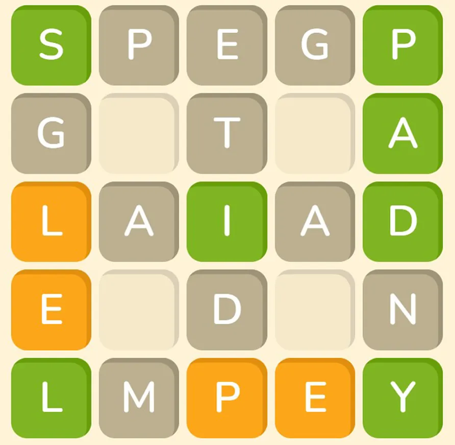 View the Letter Grid Waffle Game